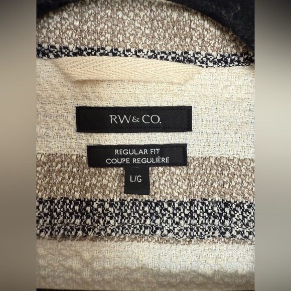 RW&CO Short-Sleeve Striped Shirt With Camp Collar - Picture 6 of 6